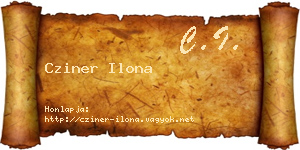 Cziner Ilona névjegykártya