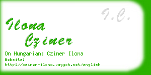 ilona cziner business card
